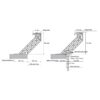 Schuine PVC-opstand 16/20X 120 x 120 cm (Dakopening = 140 x 140 cm) - Afbeelding 2